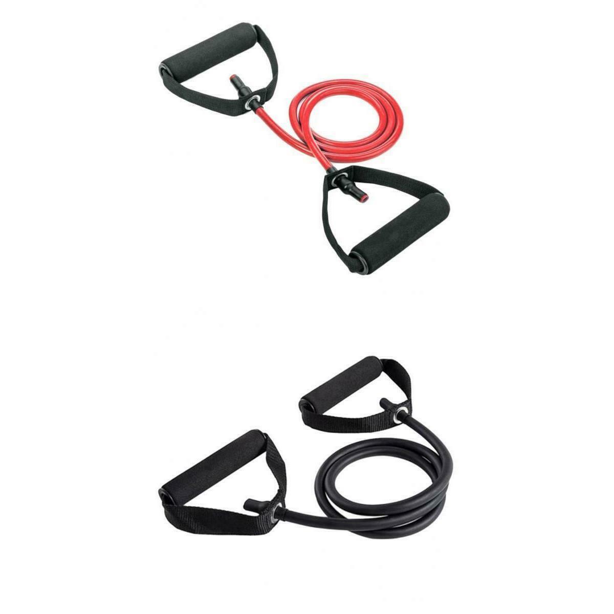 2x 15lbs Yoga Pull Rope Elastic Fitness Workout Training Expander Red&Black