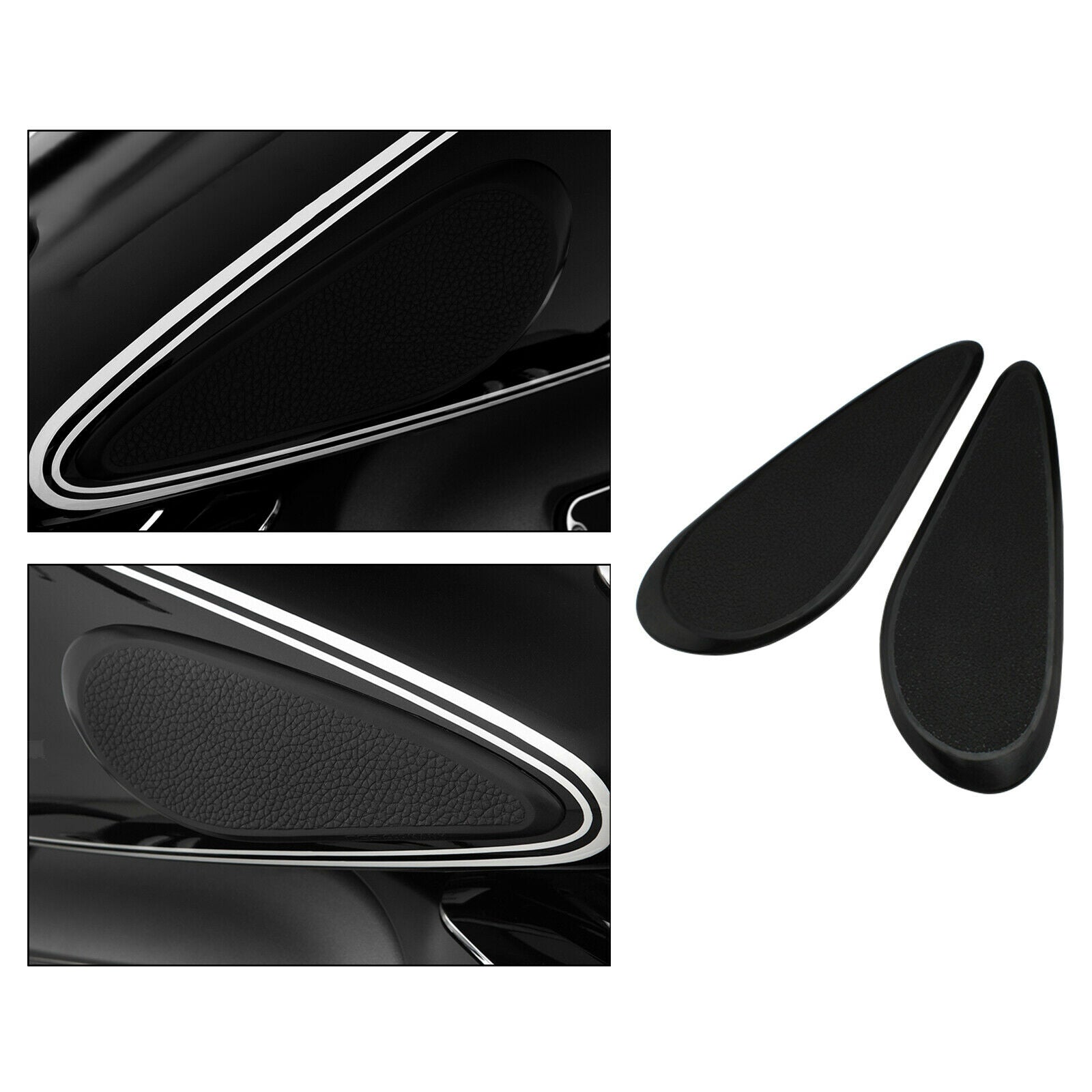 Side Fuel Tank pad Gas Tank Pad Rubber Cover Decals Accessories Tankpad