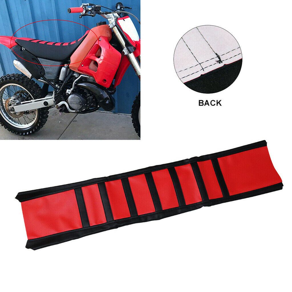 Motorcycle Seat Cover Gripper Stretchy Durable Red/Black Fashion Design