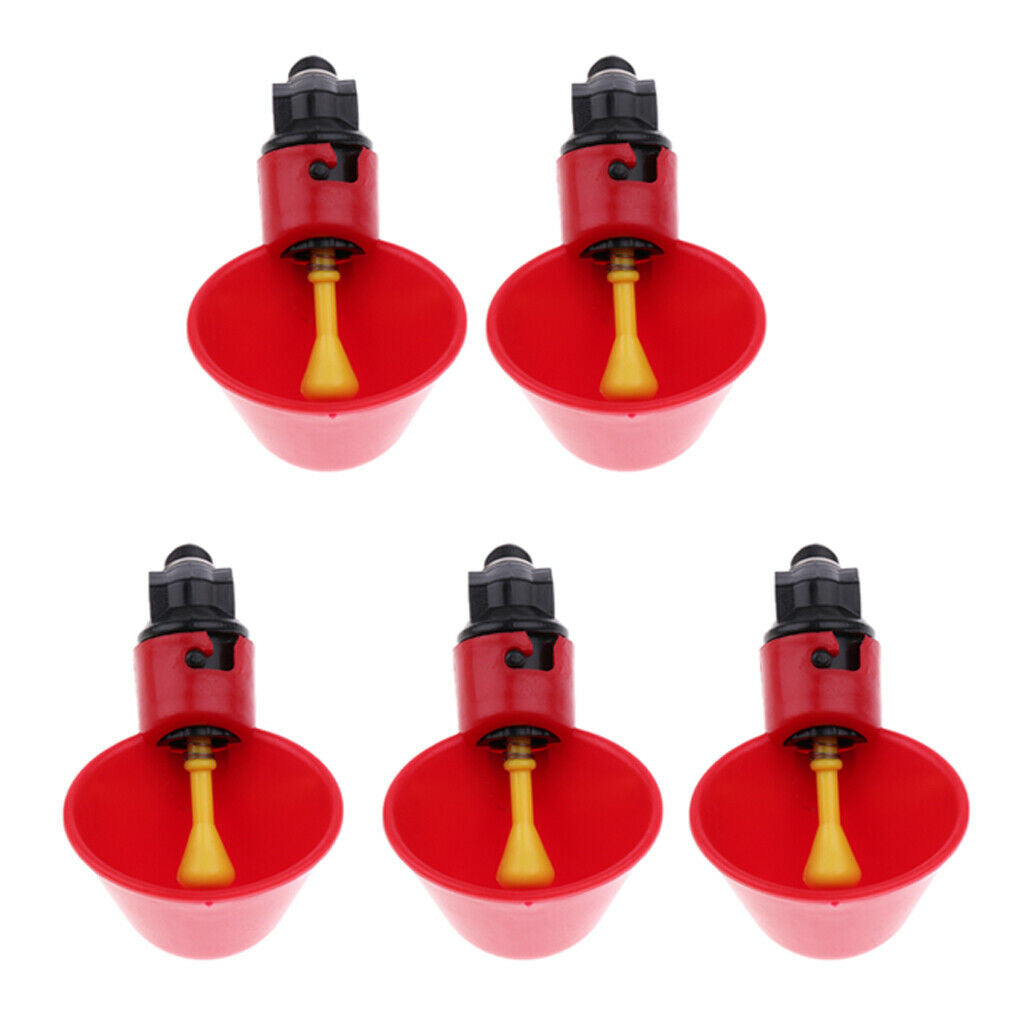 15x Pigeon Drinkers Waterers Plastic Cups for Cage Coop Poultry Supplies Red