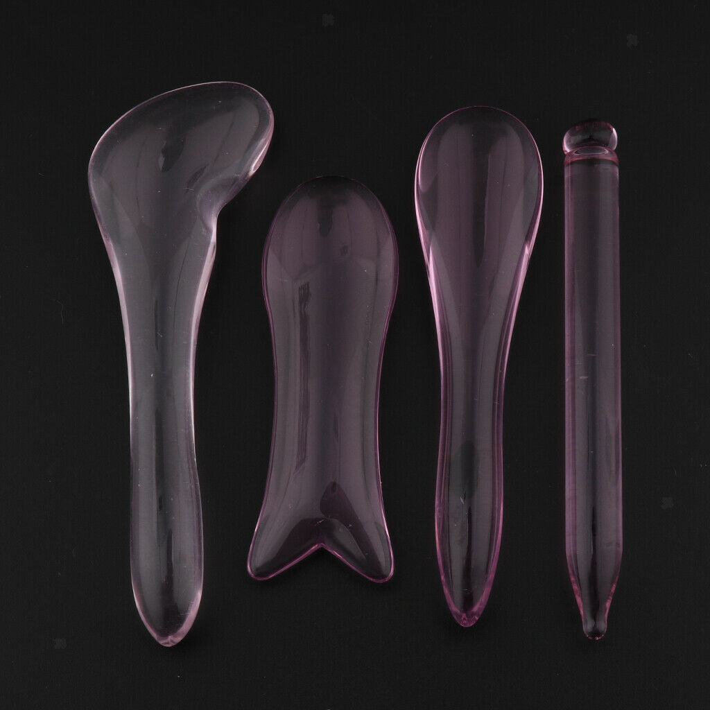 4X Beauty Salon Face Eye Whole Body Scraping Board Crystal Jade GuaSha Tools