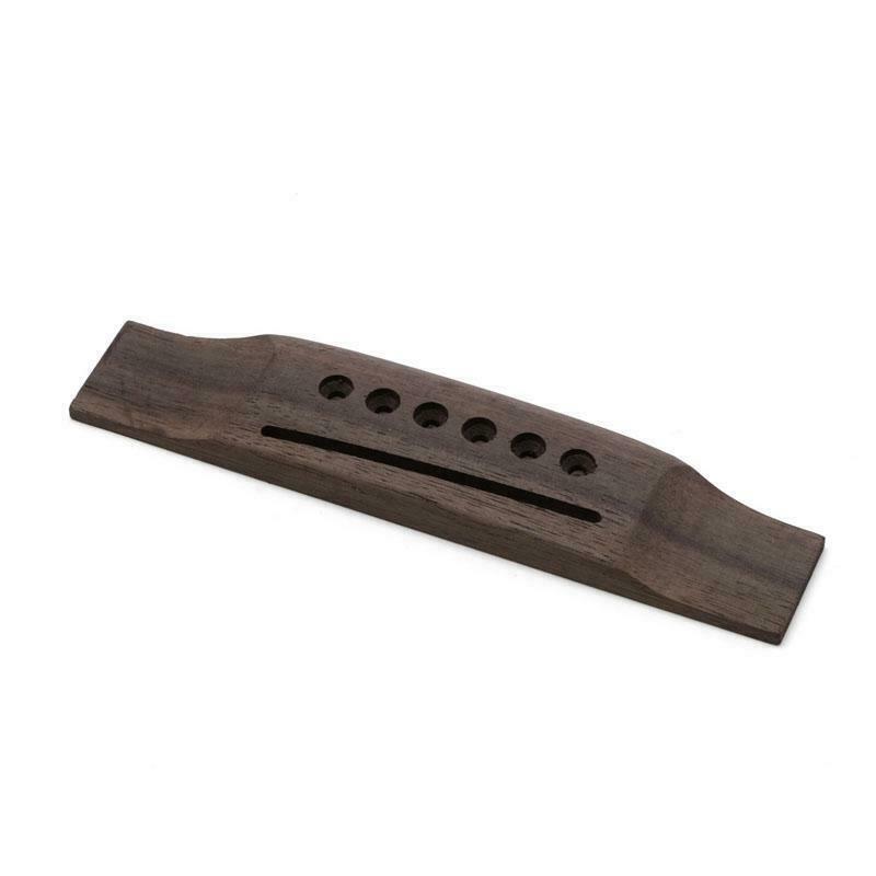 1pc New 6 String Rosewood Saddle Thru Guitar Bridge For Acoustic Guitar Folk