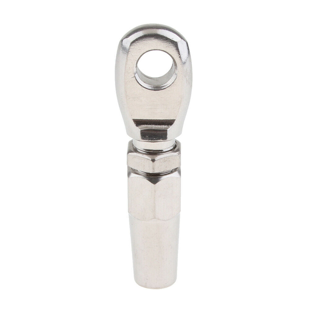 316 Marine Grade Stainless Steel Swageless Eye Terminal For 6mm Wire Rope