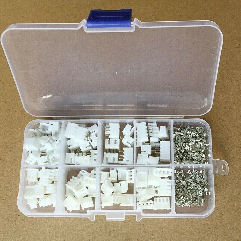 250Pcs XH 2.54mm 2Pin 3Pin 4Pin Terminal Housing Header Wire Connector Z7G5