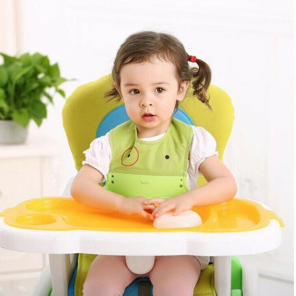 Waterproof Silicone Bib Soft Baby Bibs Easily Wipes Clean Green Dog