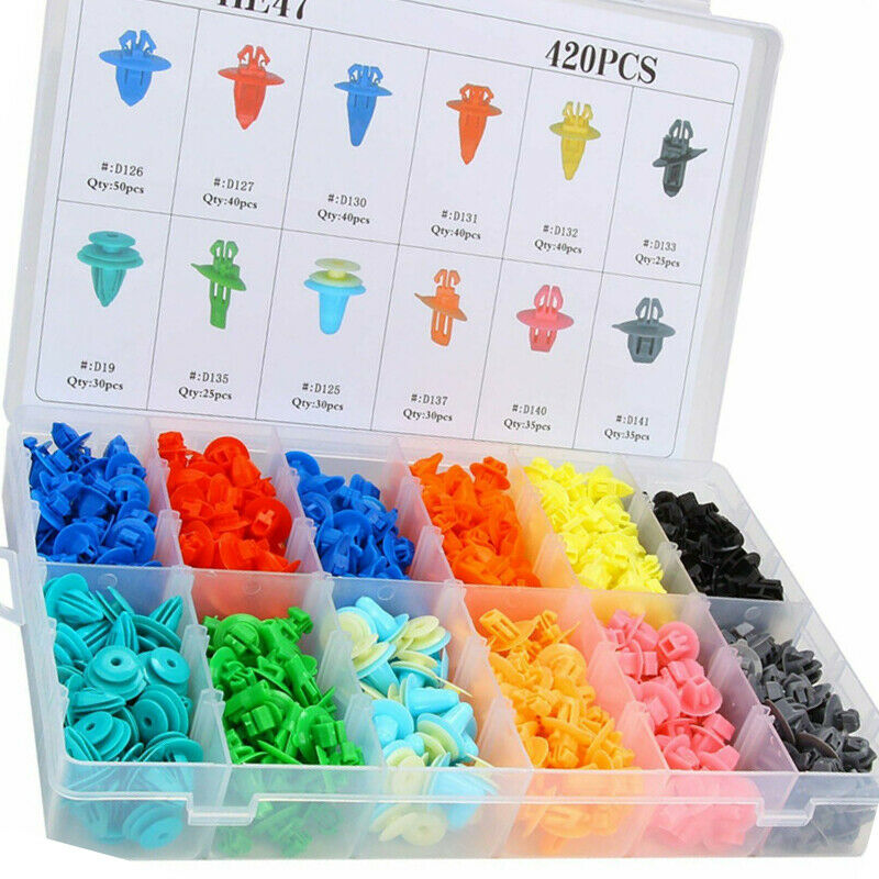 420x Car Body Panel Fender Bumper Rivets Trim Clip Retainer Fastener Assortment
