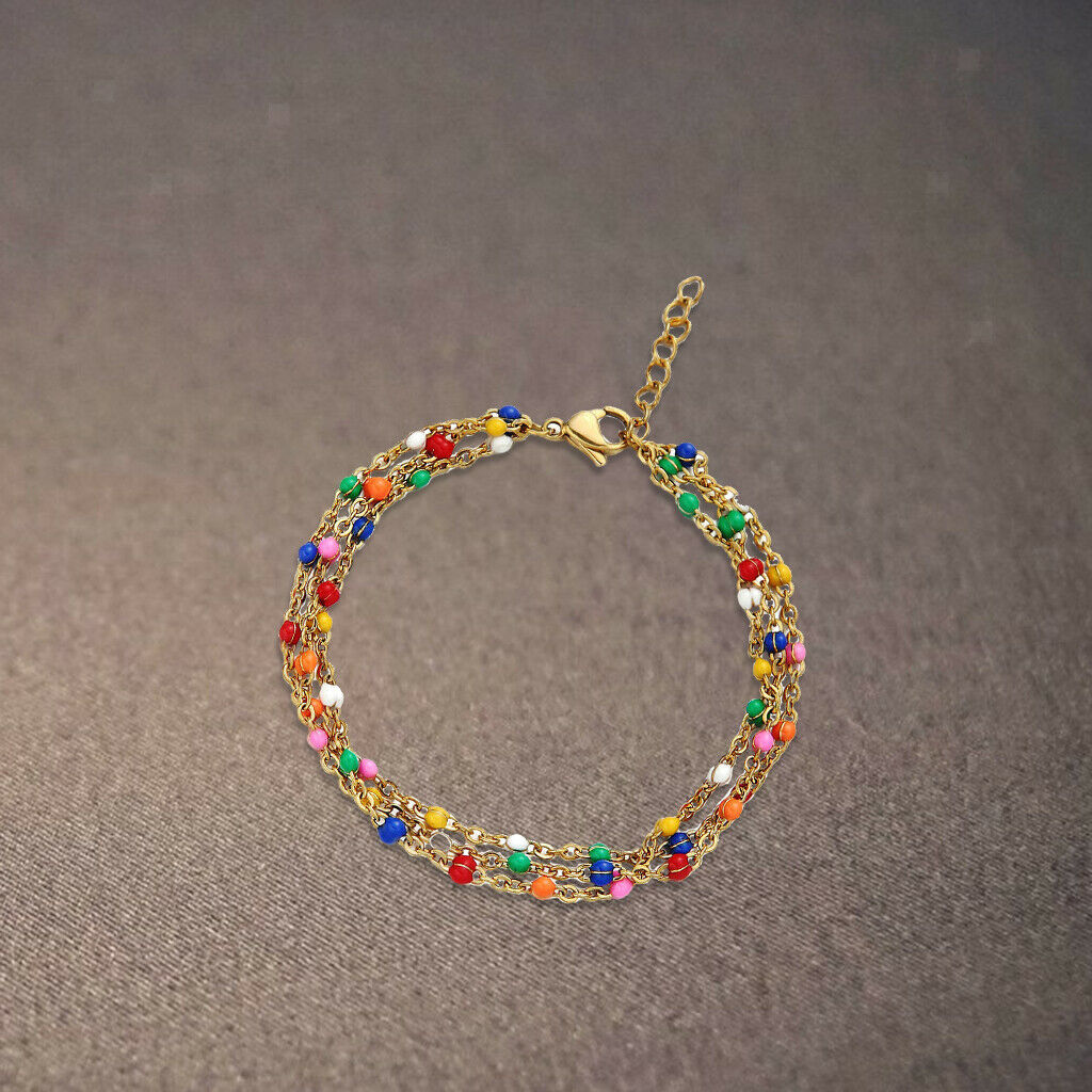 Bohemian Multilayer Dainty Beaded Bracelets for Women Men Party Street