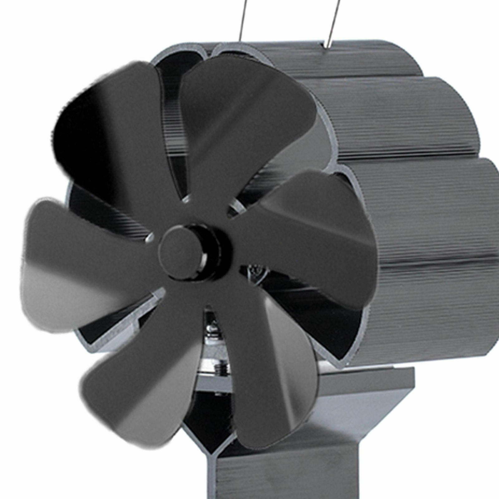 6 Blades Fireplace Fan Wood/Logs Stove Burner Fan Eco Friendly Log Burner