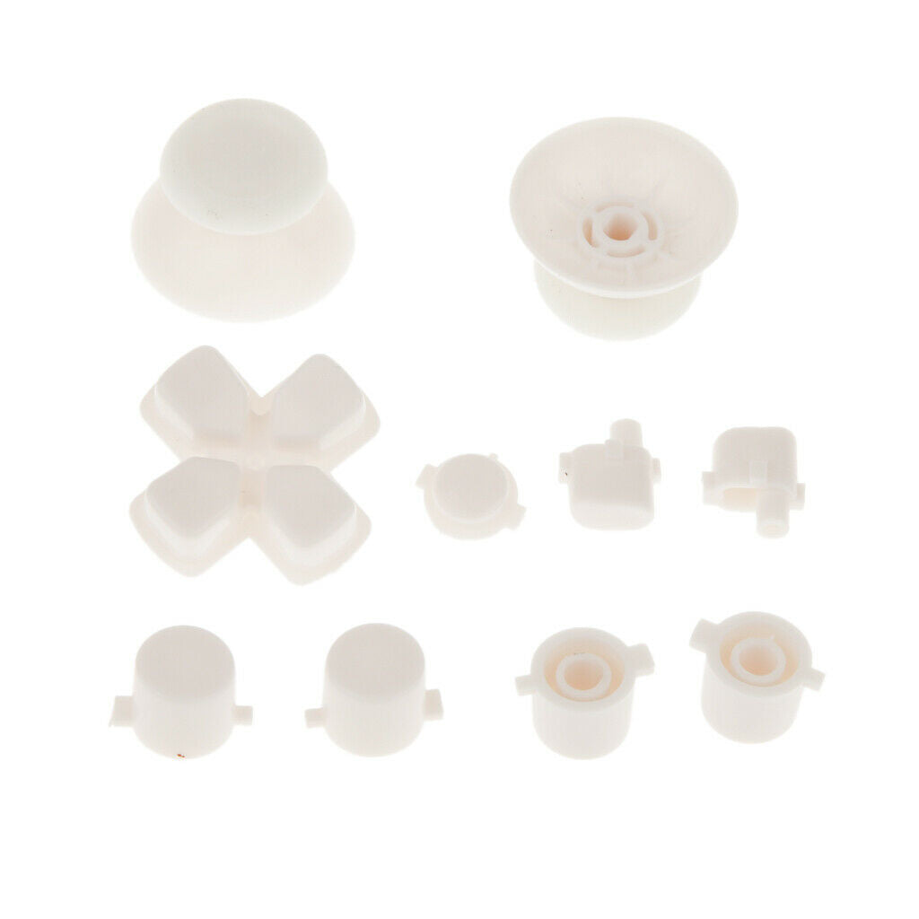 2 Set L2 R2 L1 R1 Grip Caps Buttons for Sony PS4 Controller Light Blue+White