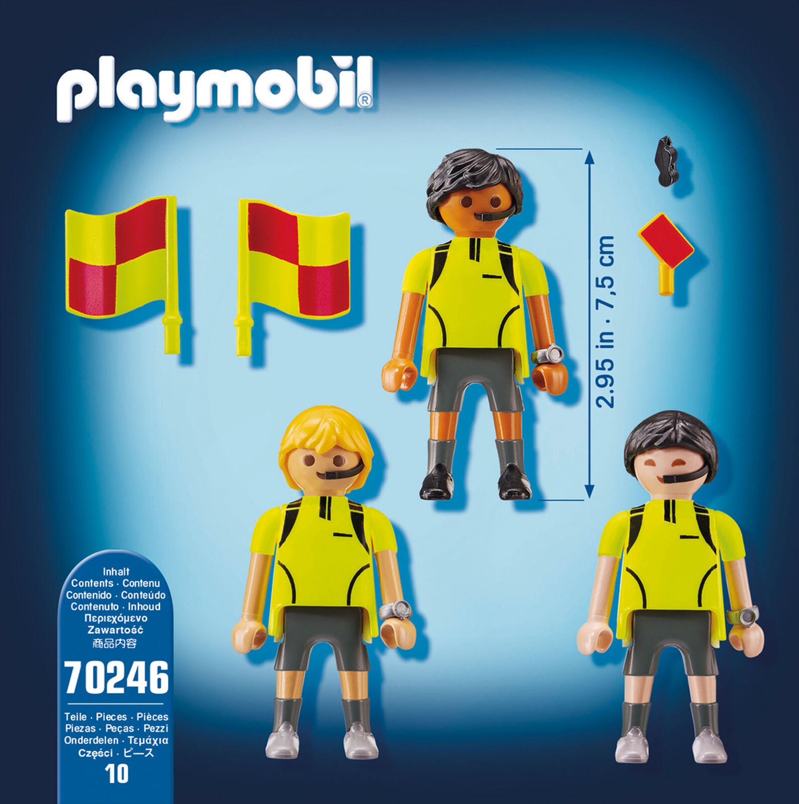 70246 Playmobil Referees Suitable for ages 5 years and up.