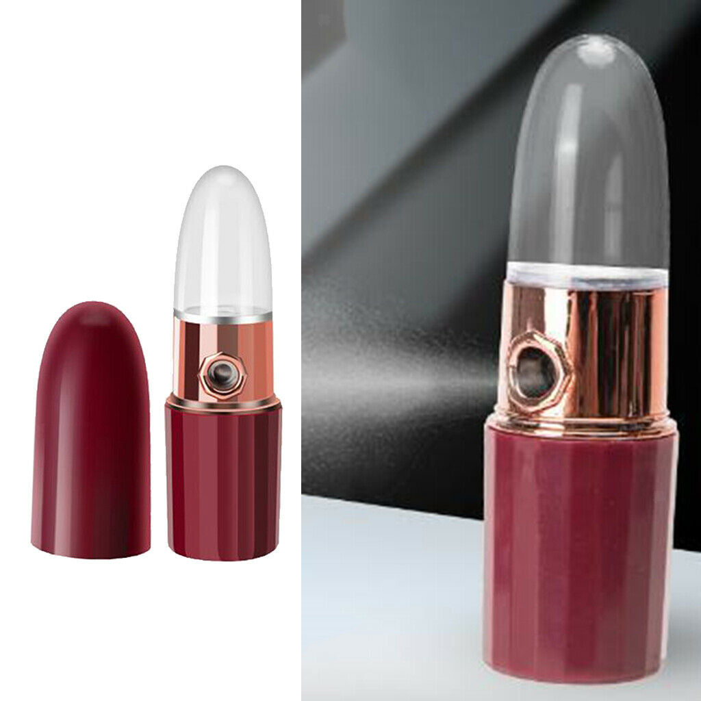 Portable Nano Facial Mister Humidifier Face Sprayer Steamer Red