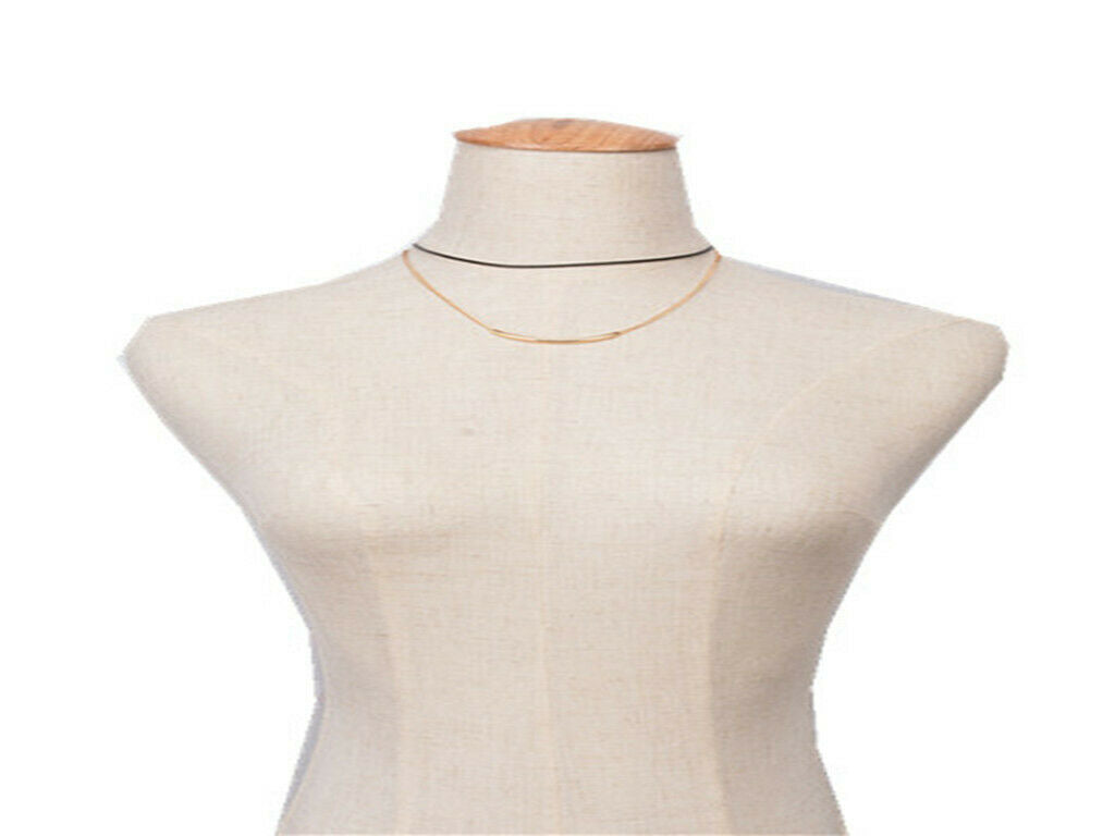 Celebrity Style Golden Bar Tube Necklace Pendant