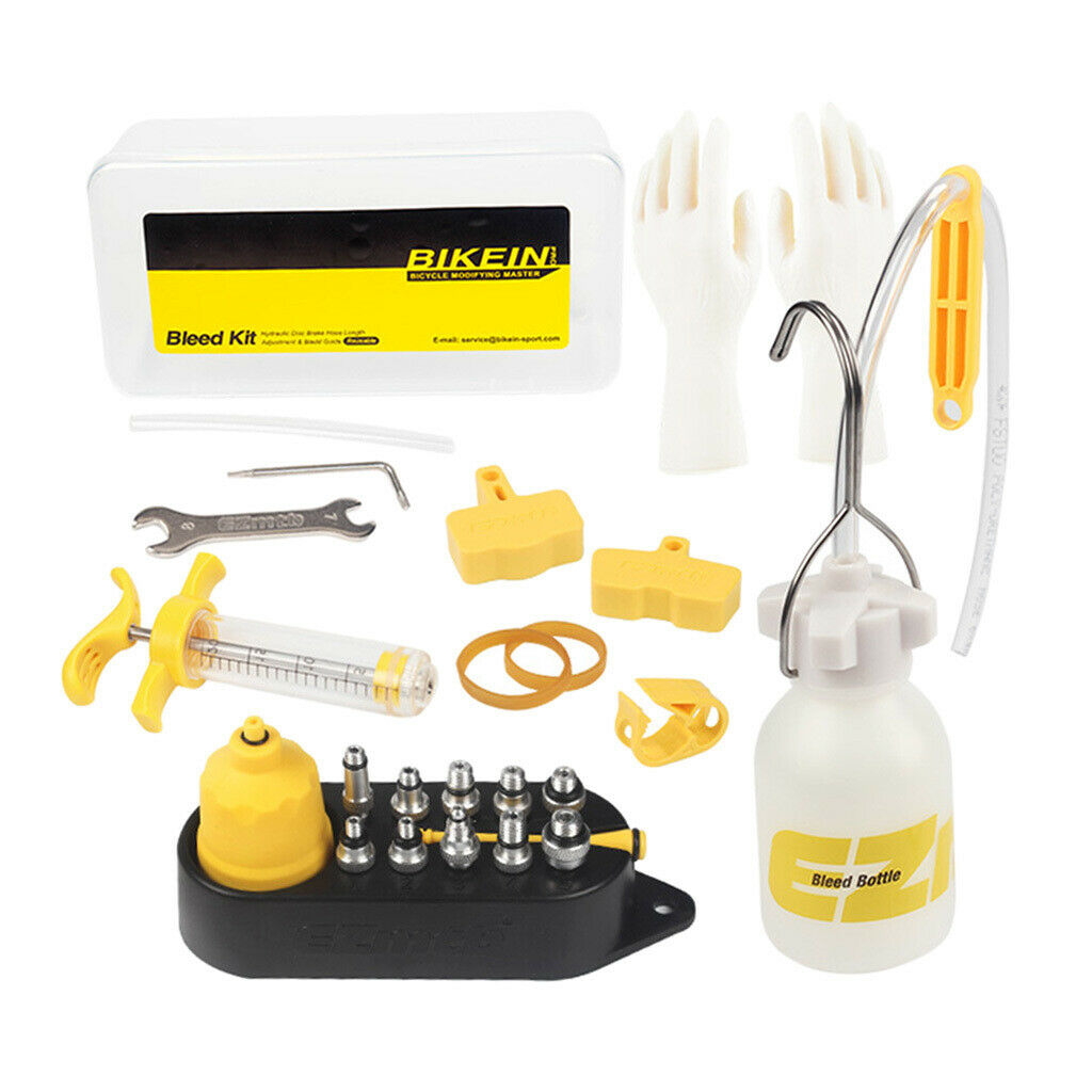 1 Set Sports Bicycle Brake Bleed Tool Kit with Funnel Syringe Adapters