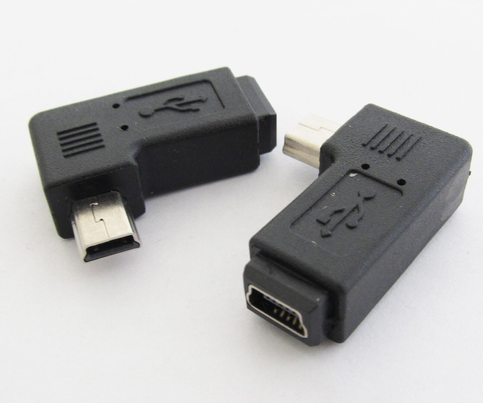 10pcs Mini 5pin USB Male To Female Right Angle 90 degree USB Adapter Connector