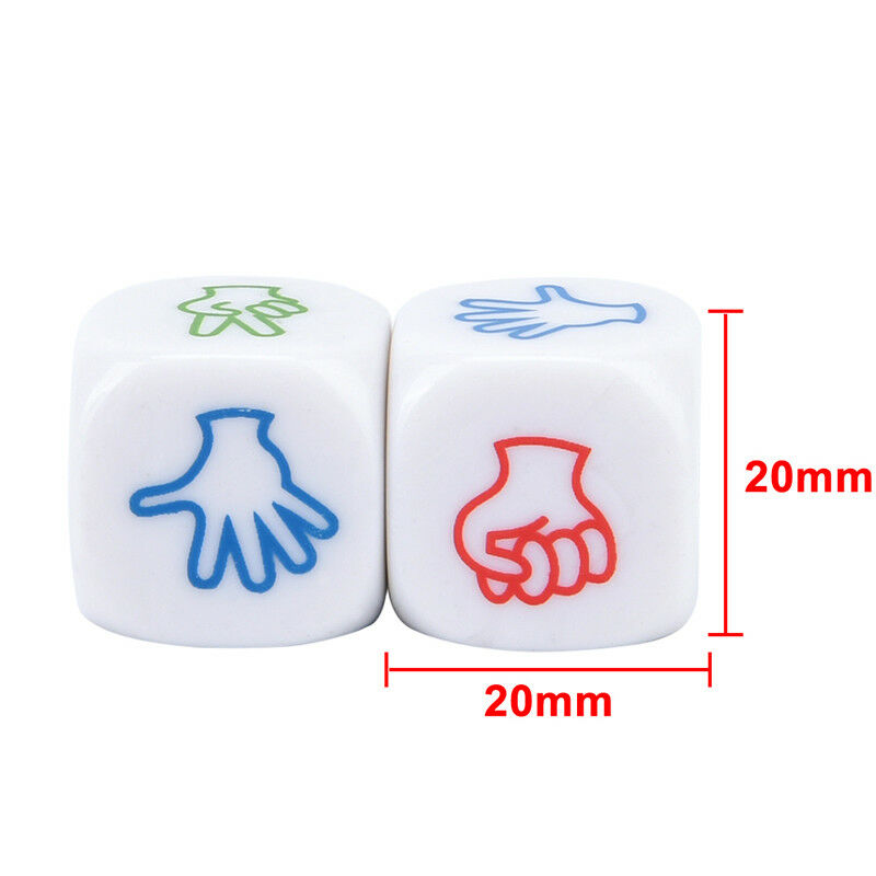 2Pcs Finger Guessing Game Dice Toys Scissors Stone Family Party Board Gam.l8