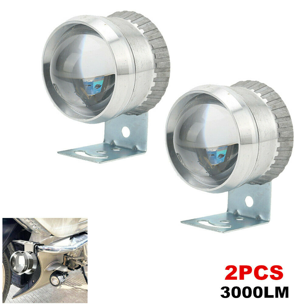 2PCS 40W Motorcycle LED Light Headlight Fog Driving Lamp Spotlight with Bracket