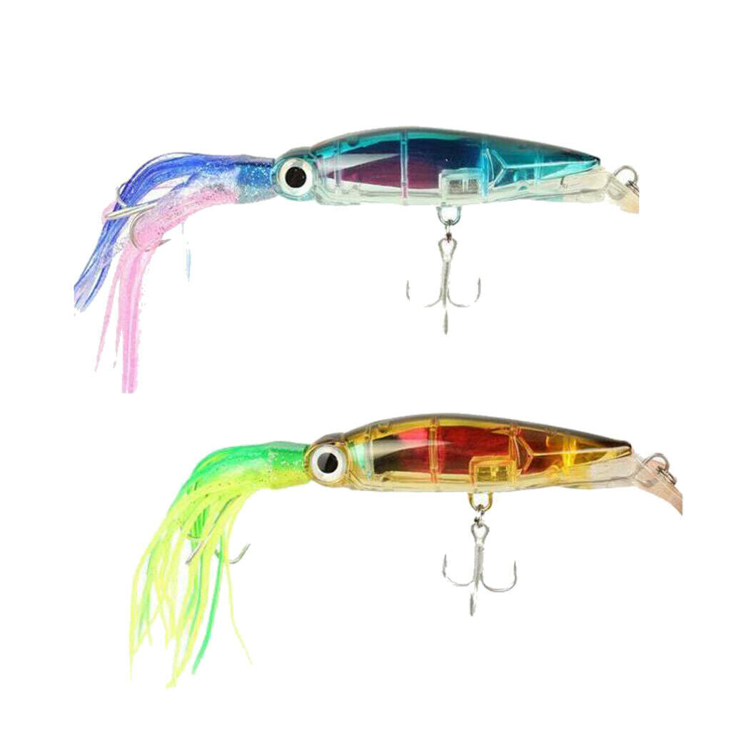 2 Pieces Squid Fishing Lure Tuna Marlin Trolling Lure Big Game Bait The sharp