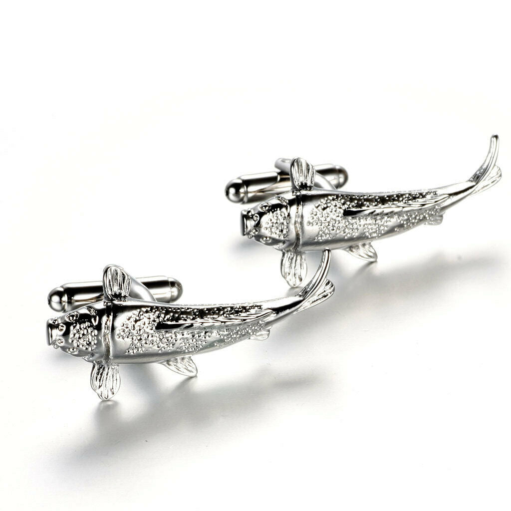Mens Fish Cuff Links Cufflinks Business Shirt Suit Wedding Jewelry Gift