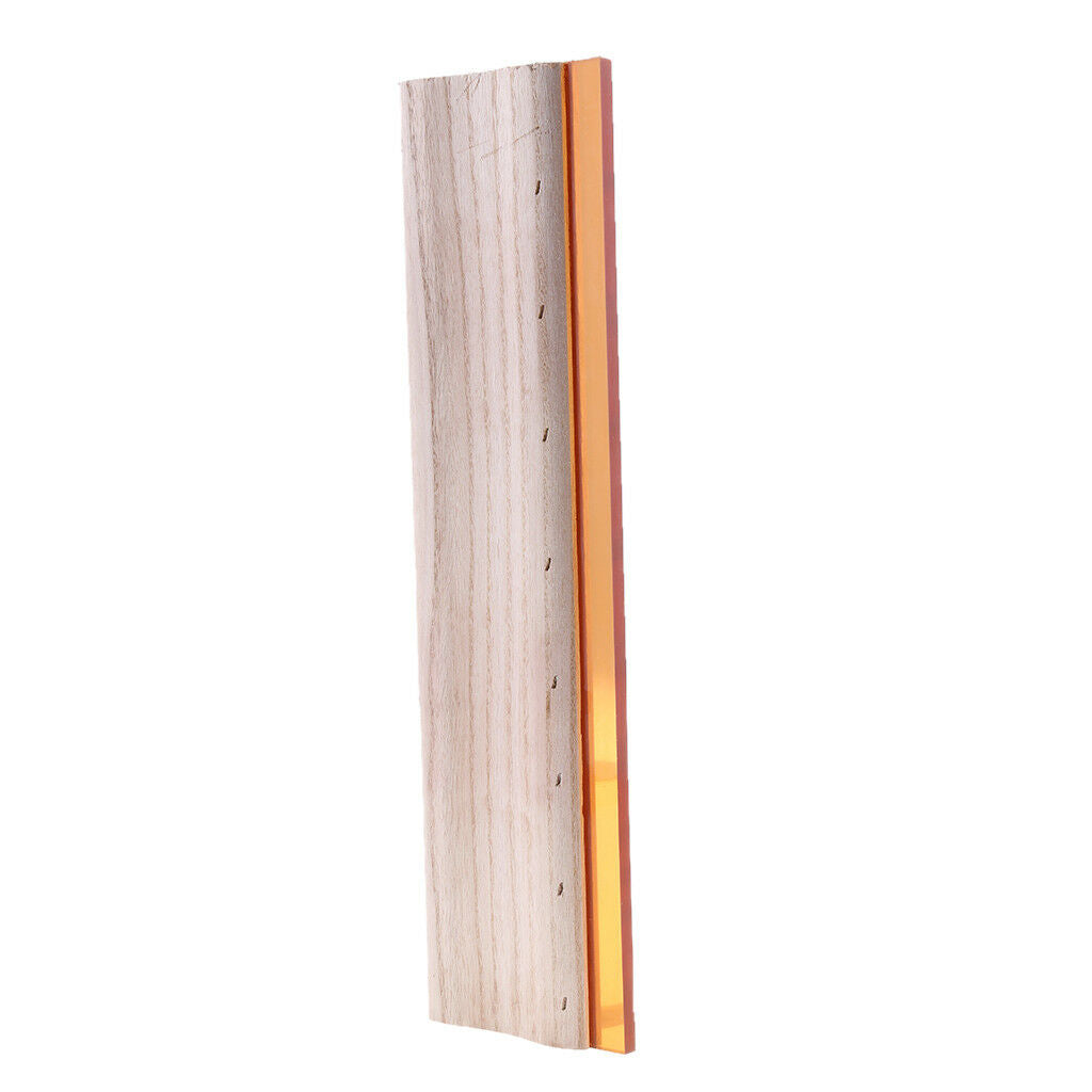 Silk 75 Hardness Screen Printing Squeegee Blade Wood Handle Scraper 38cm