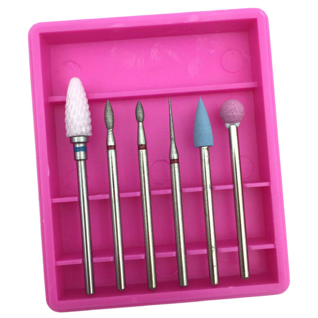 6pcs Electric Nail Drill Bit Set Grinding Head for Acrylic UV Gel Shaping 05