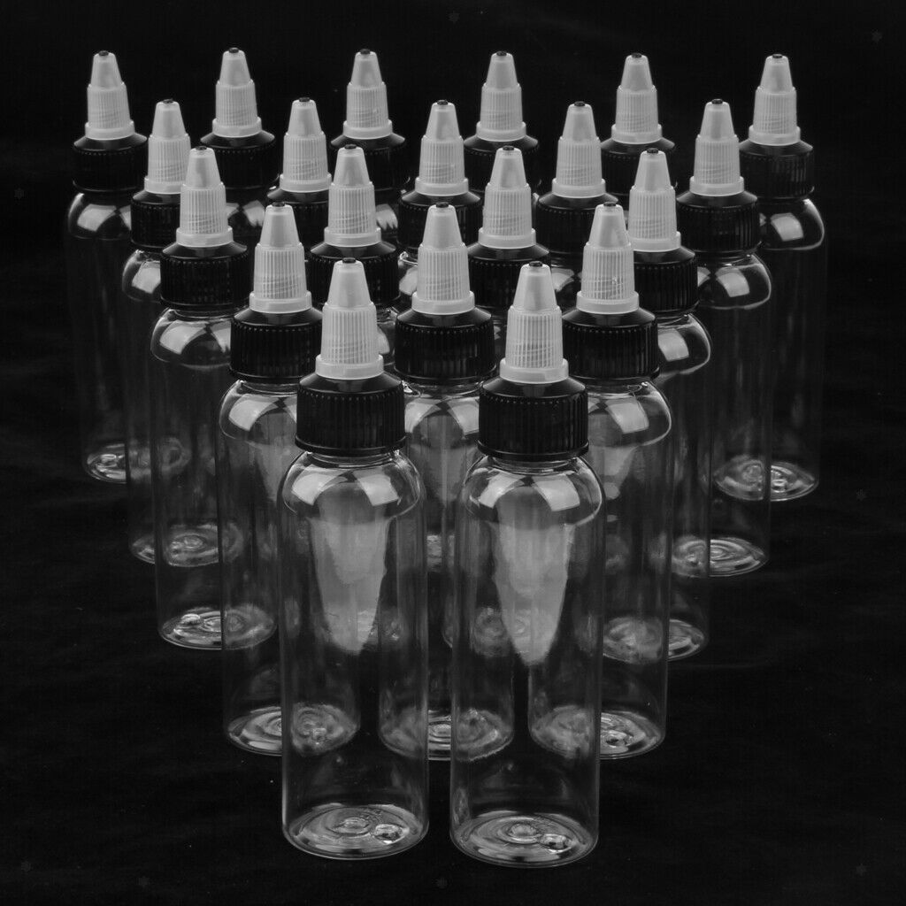 40-piece empty plastic squeeze bottle with a 60 ml applicator with