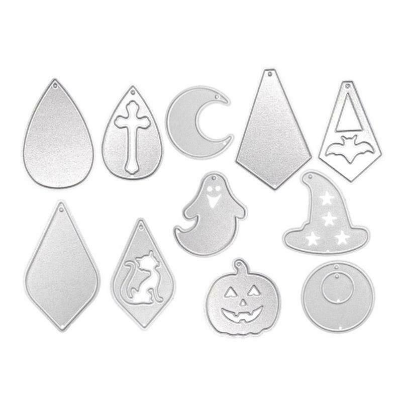 Halloween Cutting Die Stencil Set Embossing Script Stencils for DIY Party Decor