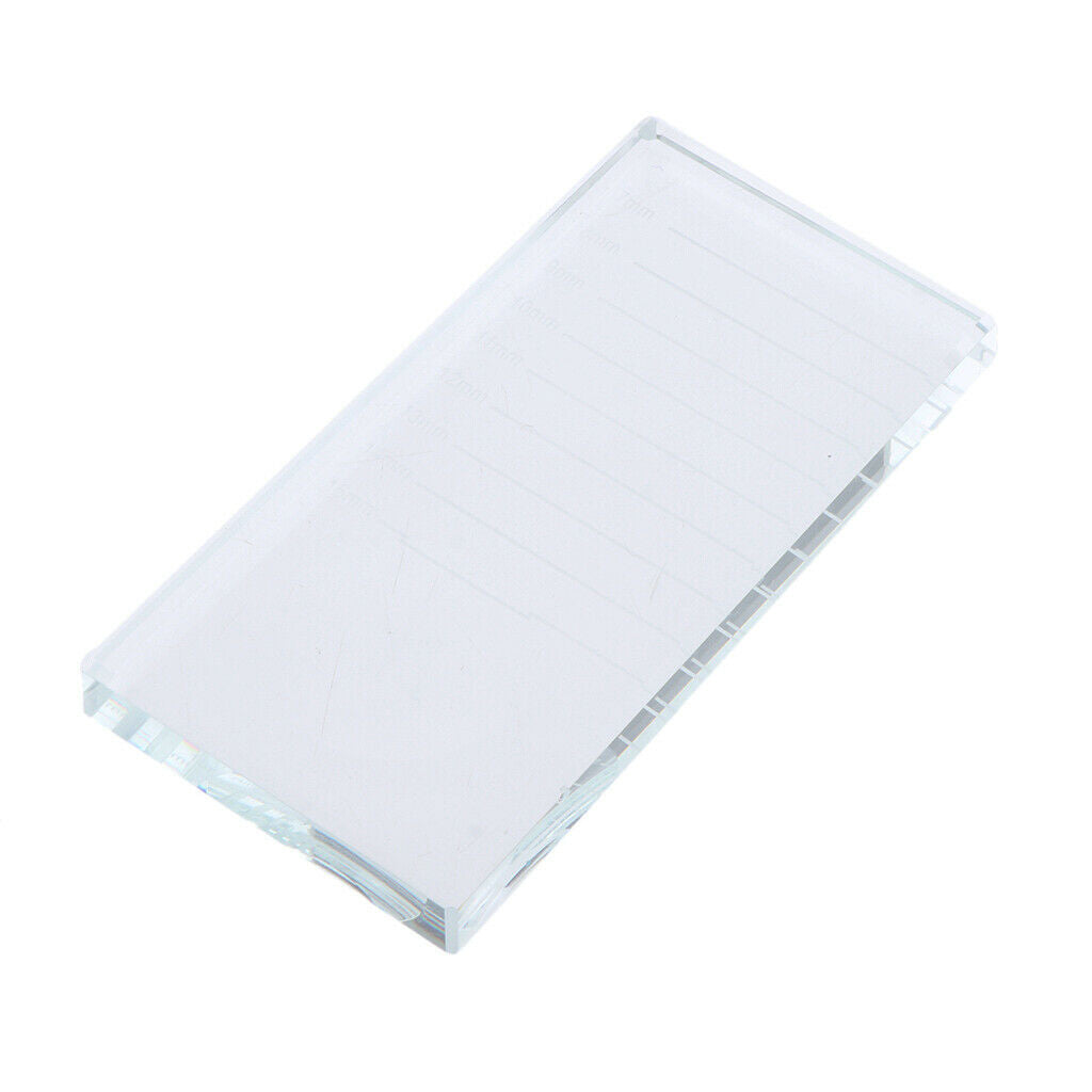 Lashes Glue Pads Pallet Eyelash Extension Stand Holder Glass 10 x 5 x 1cm
