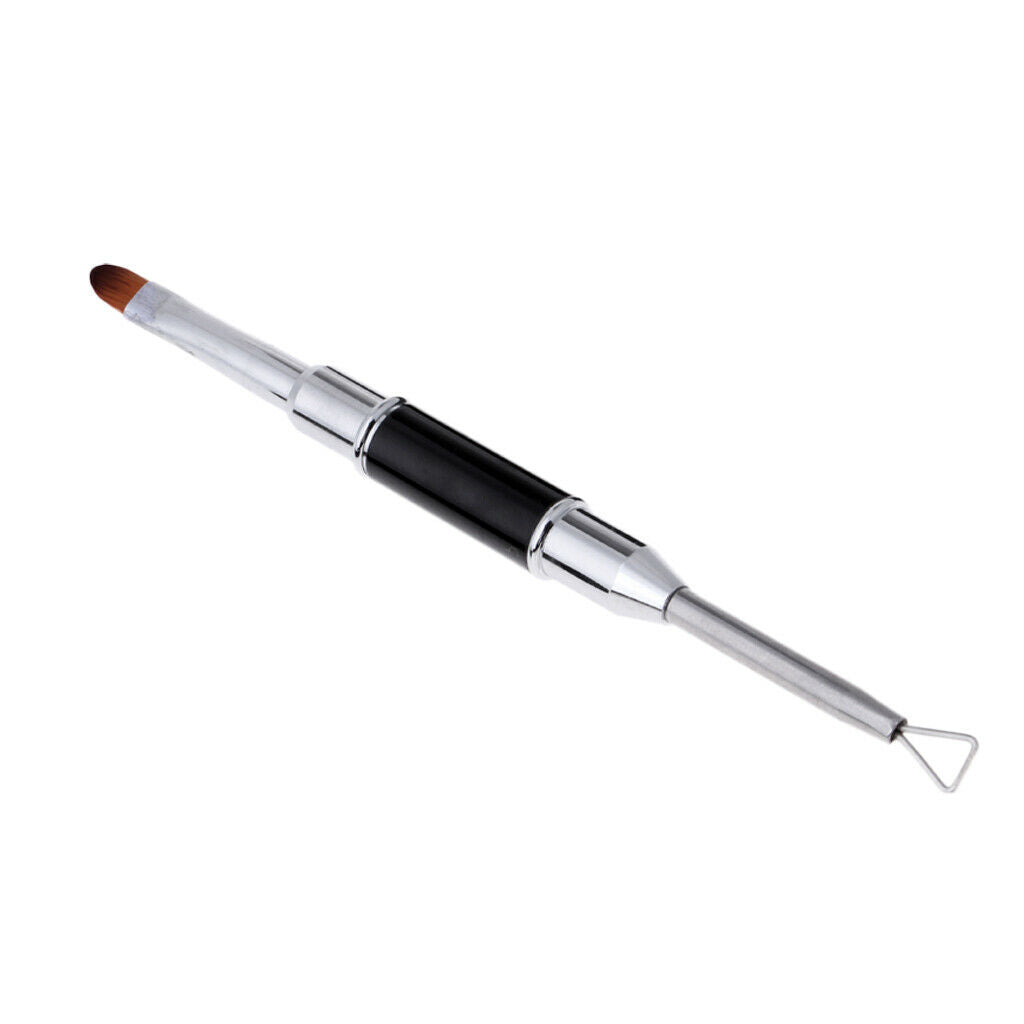 2 Way Nail Art Painting Drawing DIY Brush Pen Nail Polish Remover Scraper 1#