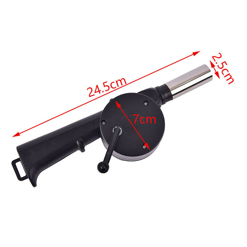 Blower Fire Camping BBQ Air Fan Barbecue Outdoor Cooking Picnic Grill Sta.l8