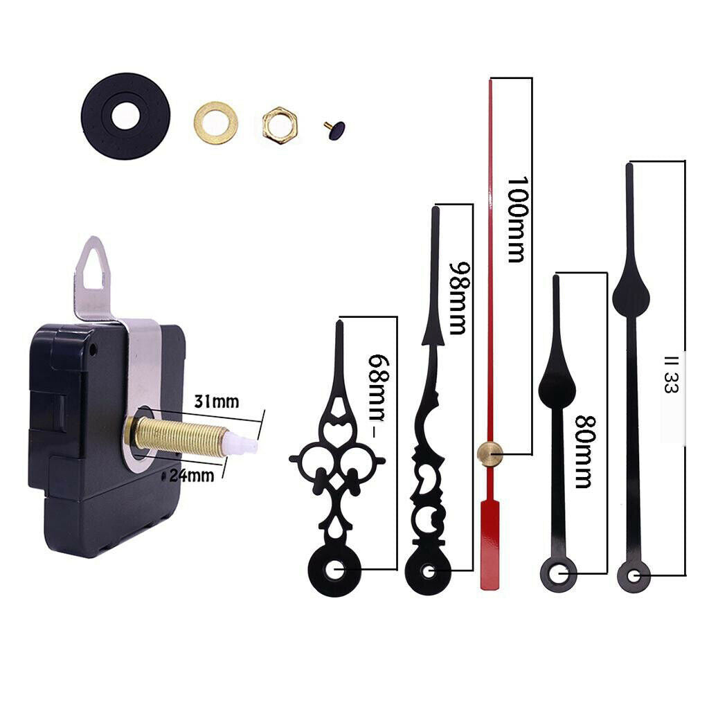 Wall Clock Hands Radio Controlled Clockwork DIY Clock Accessory For Clocks