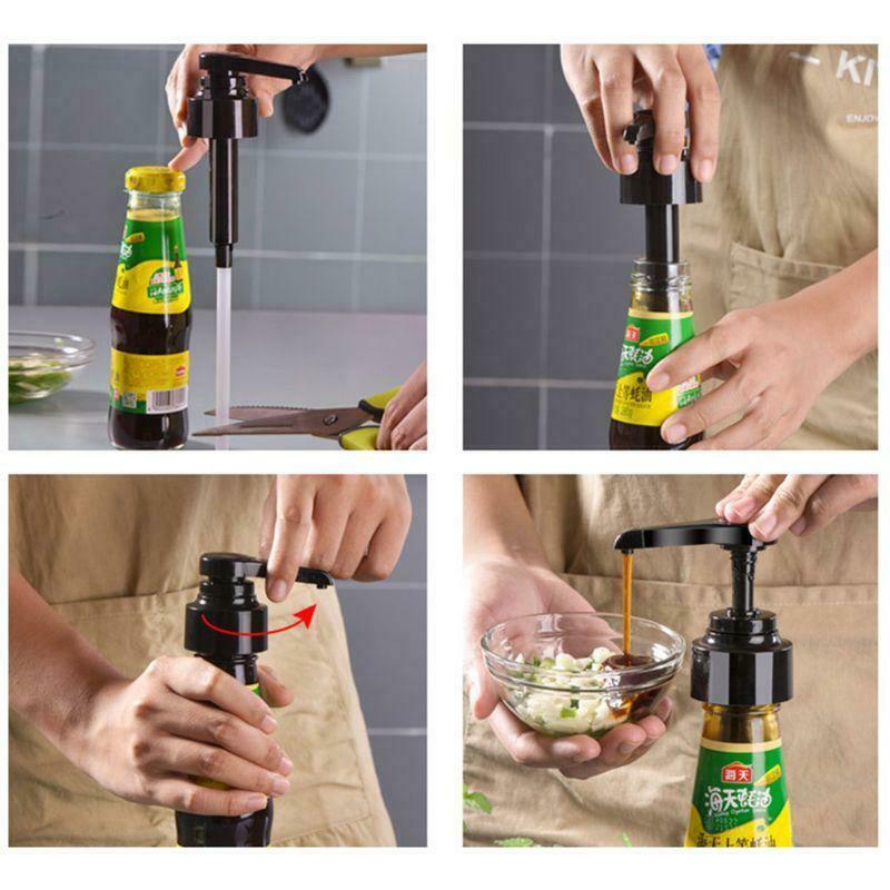 Syrup Bottle Pressure Nozzle Pump Head Squeezer Oyster Sauce Ketchup Dispensers