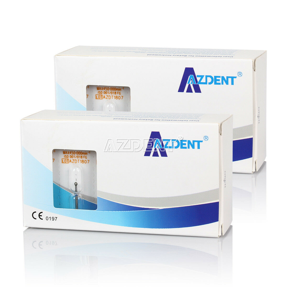 50 Pack AZDENT Dental Diamond Burs Drill 150 types for High Speed Handpiece