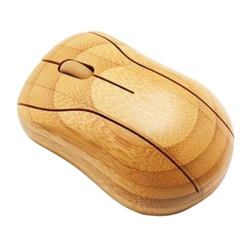 Natural Bamboo  Wireless Optical Mouse for Notebook Laptop PC Computers