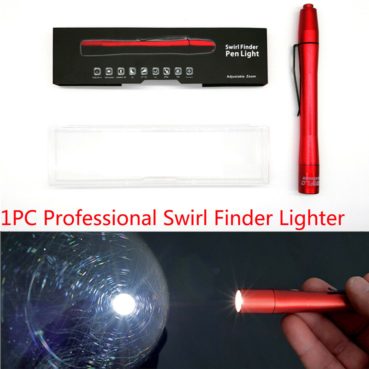 1PCS For Car Washing Car Paint Checking Swirl Finder Light Pen Lighter Tool