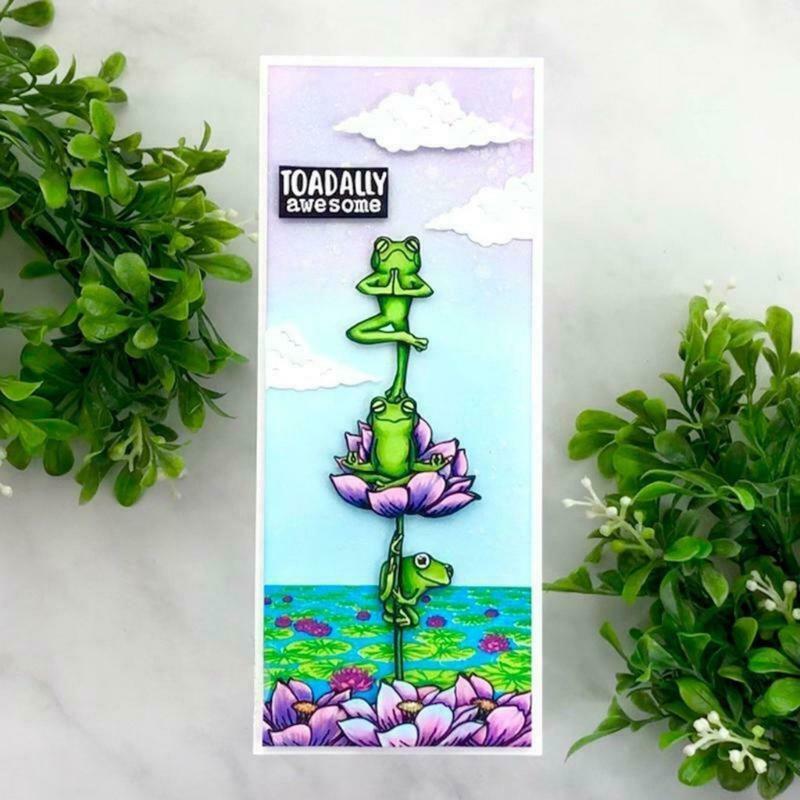 Frog Seal Stamp with Cutting Dies Stencil DIY Scrapbooking Embossing Photo Album