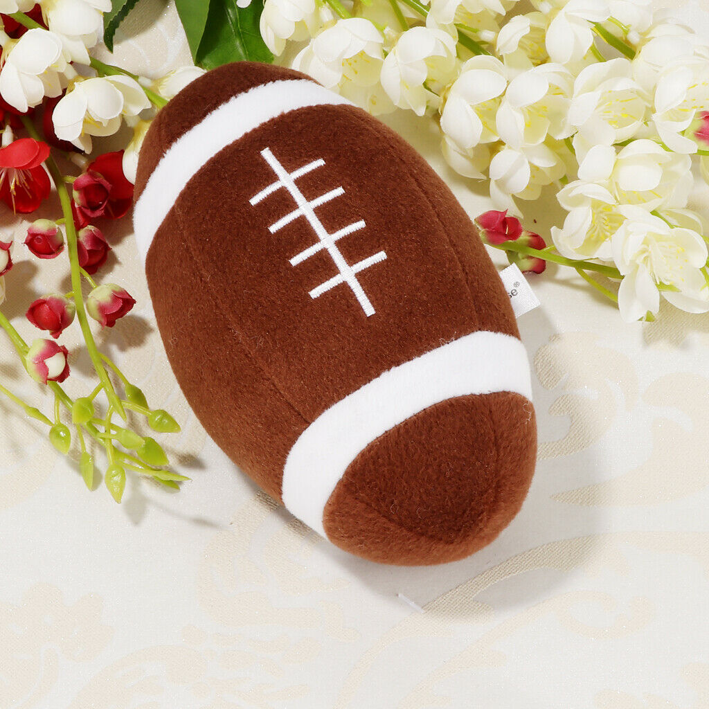Pack of 2 Soft Stuffed Sport Ball Rugby Football Baby Plush Non-toxic Set