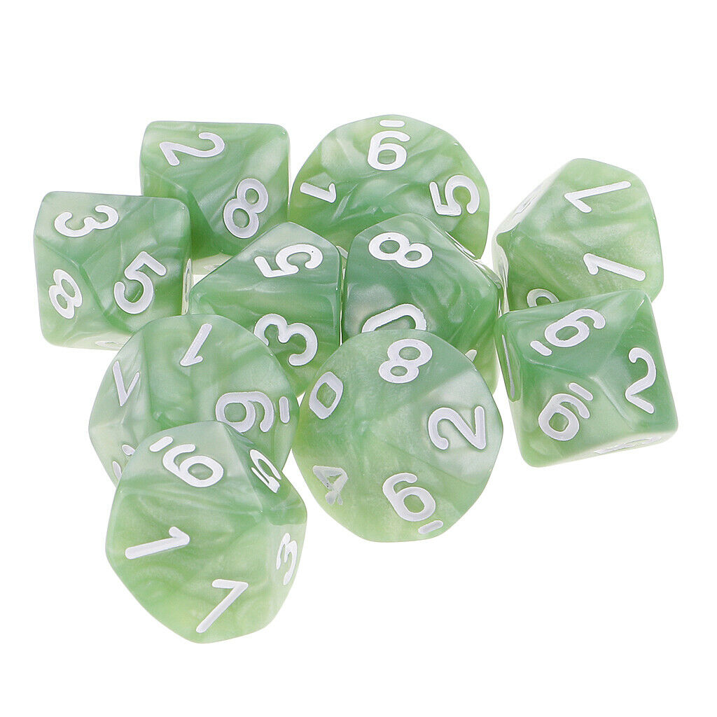 20x D10 Polyhedral Dice 10 Sided Dice For