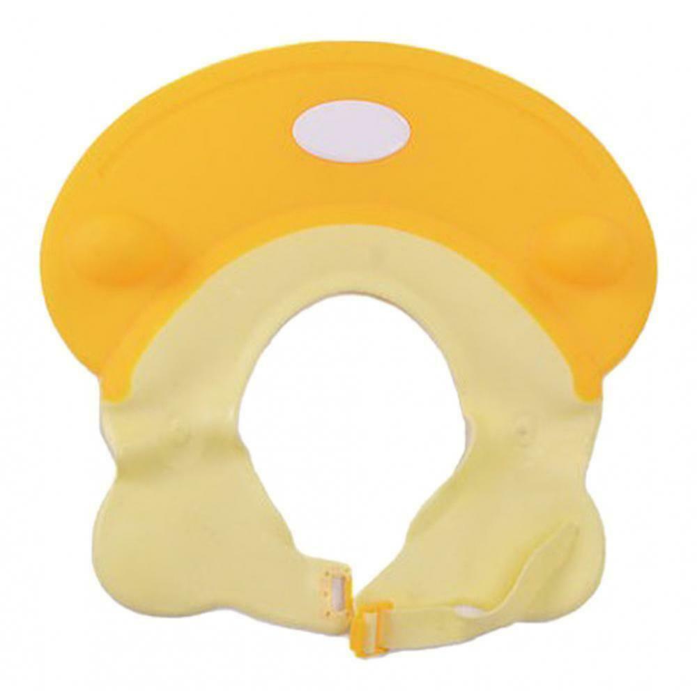 Adjustable kids Baby Shampoo Bath Shower Hat Cap Wash Hair Shields Yellow