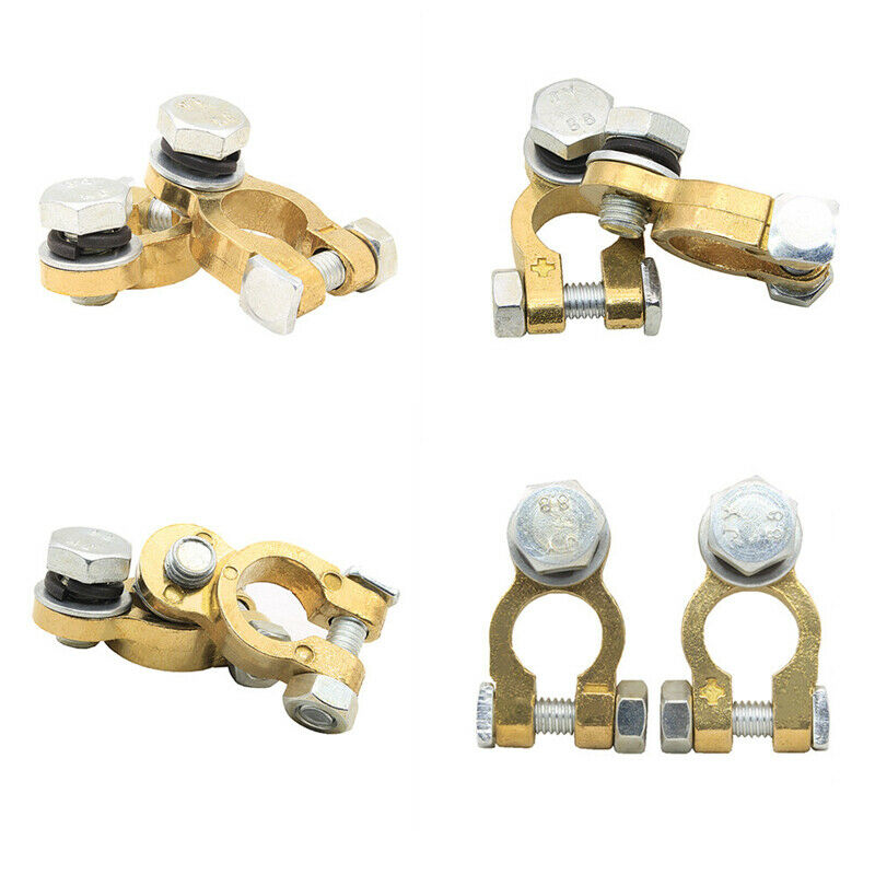 2PCS M10/M8 Car SUV Battery Pure Copper Battery Chuck Terminal Cable Head Brass