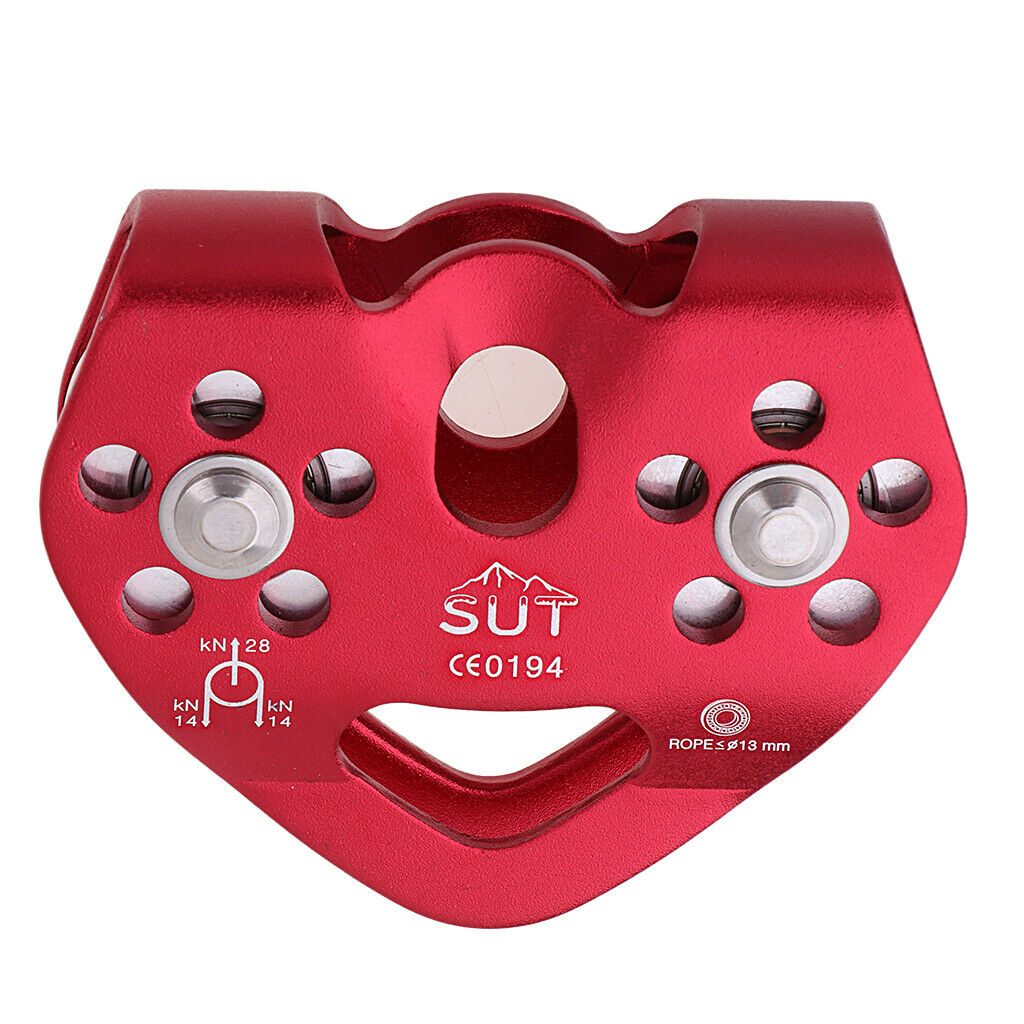 Aluminium   Alloy  Double Pulley Rock Climbing Arborist Gear