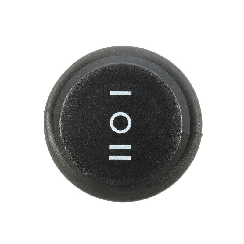 5x ON/OFF/ON 3Position Car Boat 3Pin Round Rocker Switch SPDT 6A/250V 10A/125VAC