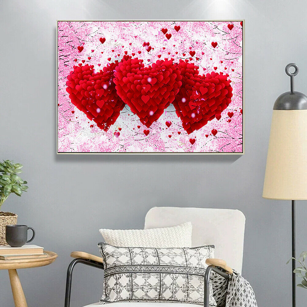 Full Round Drill Mosaic Craft DIY Valentine Love 5D Diamond Painting Poster @
