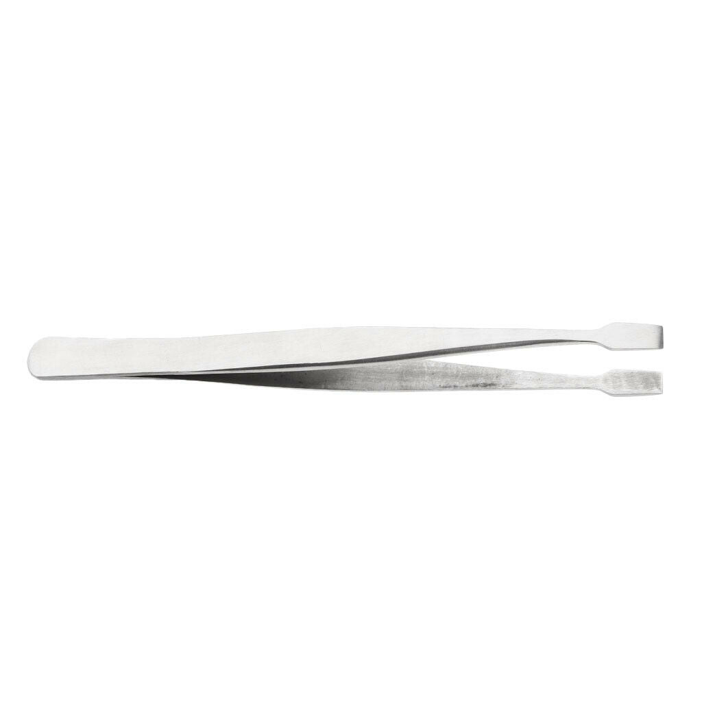 2 Pcs Deluxe Straight Spade Tip Stamp Tongs Stamp Tweezers, Craft Jewelry Beads