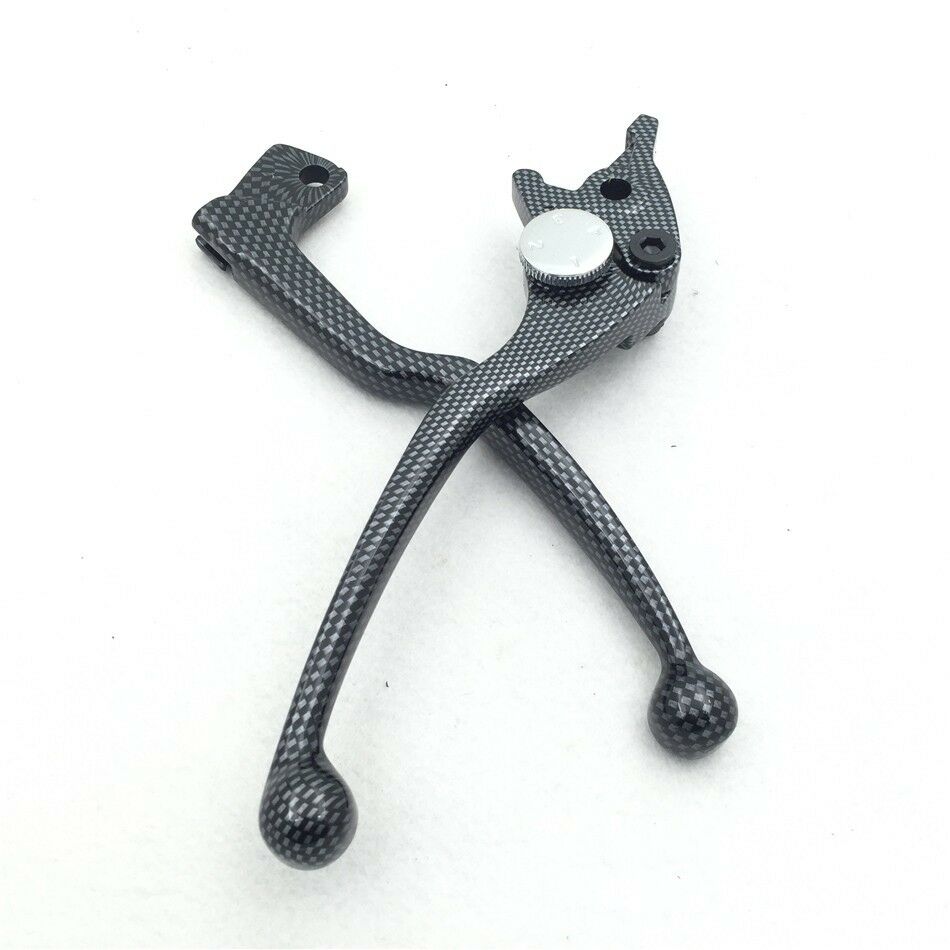 1 Pair Carbon Brake Clutch Hand Levers For Suzuki Gsxr 600 750 Katana 750F Sv650