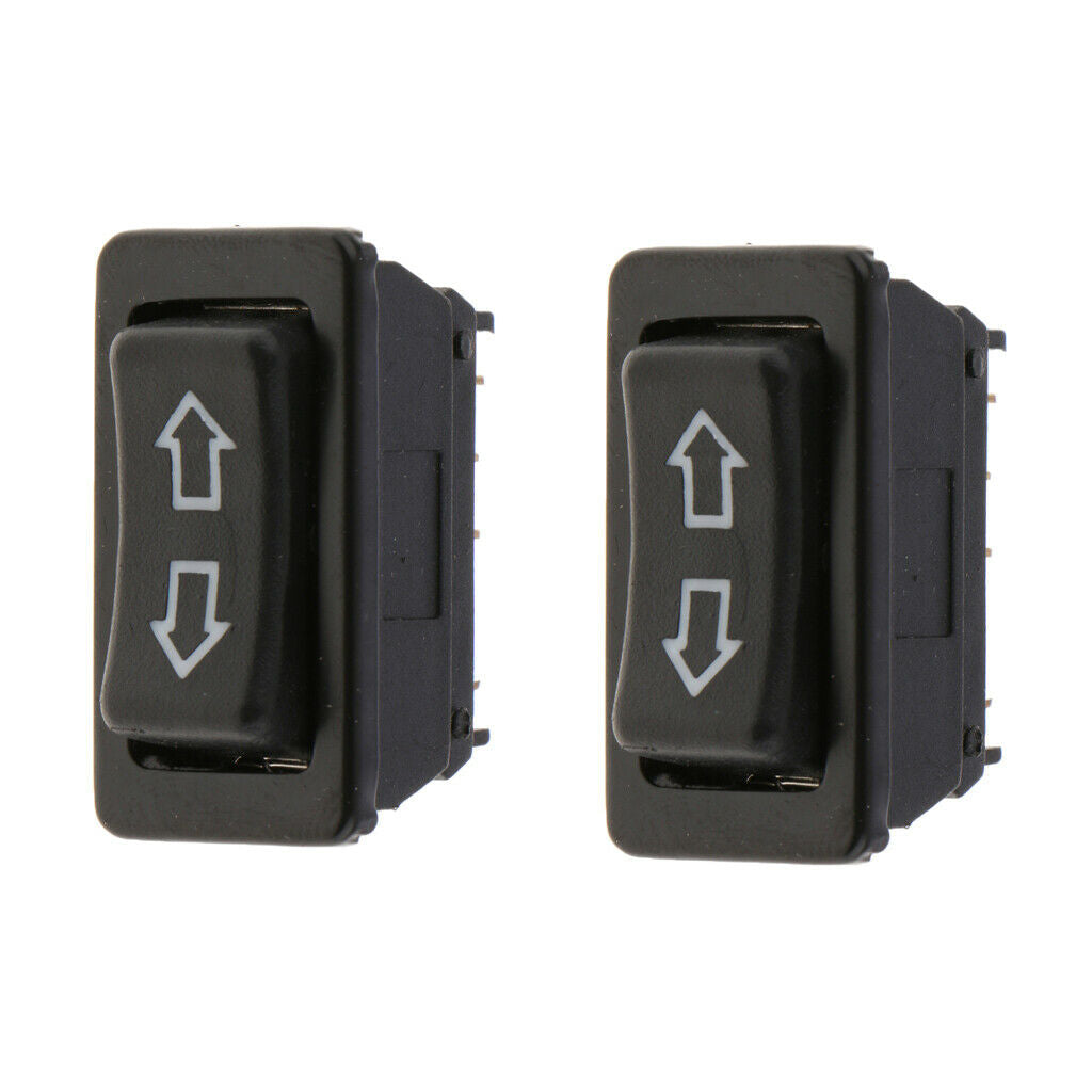 2pcs 5 Pin ON/Off Rocker Switch Holder for Automotive Car Power Window, Green