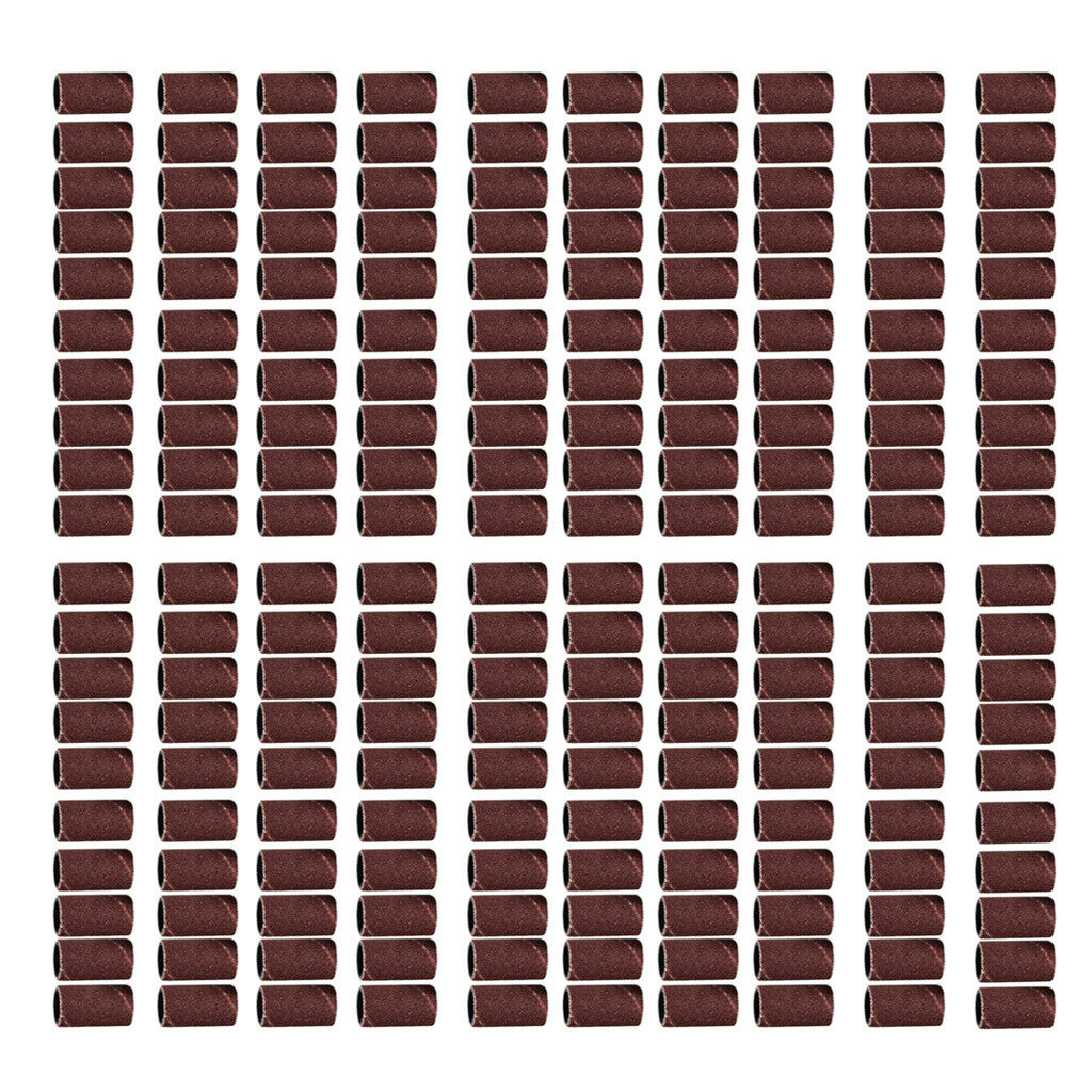 100Pcs Professional Sanding Roll Drill Bands for Nail Manicure 180 Grit Files