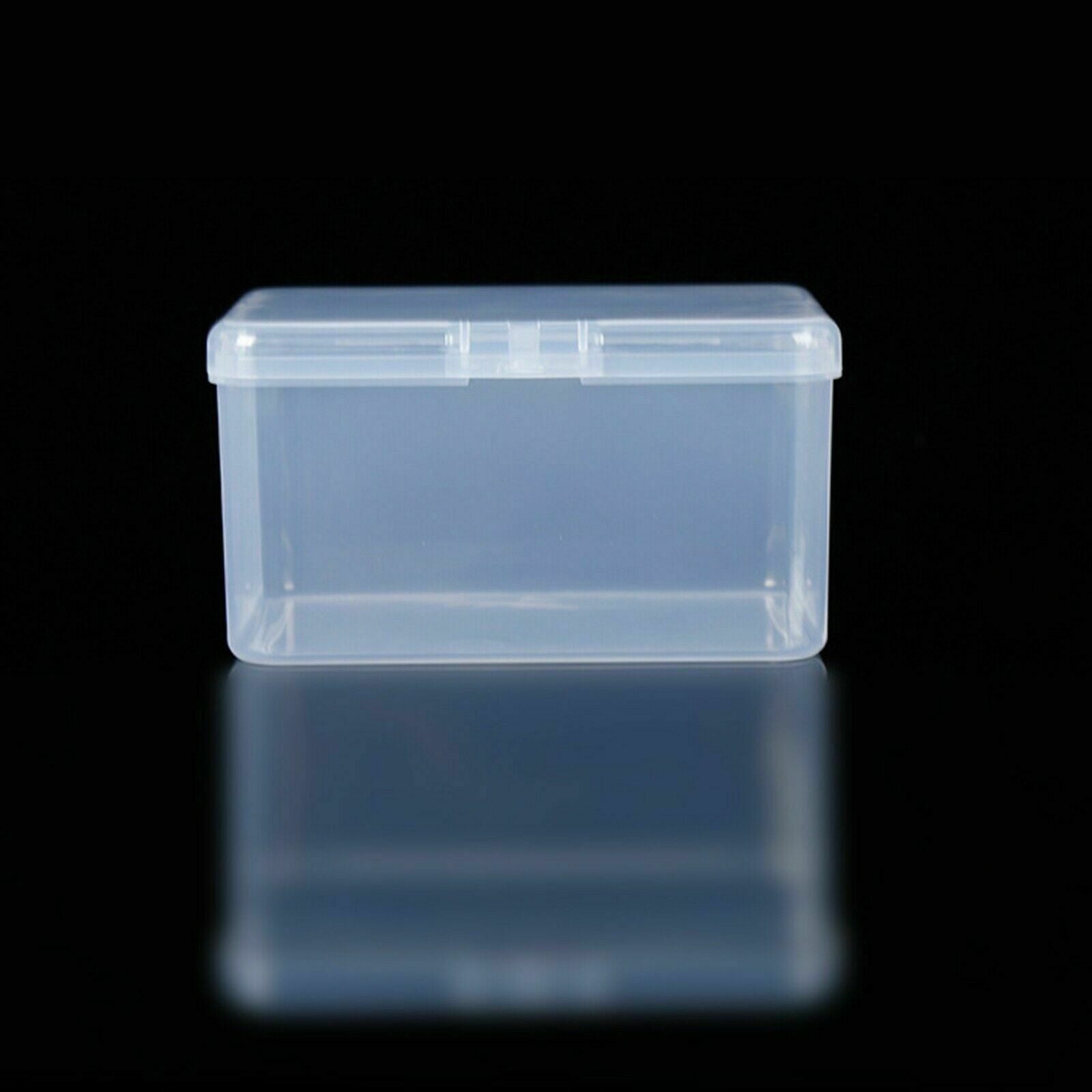 Transparent Small Plastic Jewelry Storage Box Case Organizer Container Card Chip