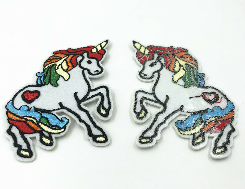 5pcs unicorn Embroidered Cloth Patch Embroidered iron sew Appliques Sewing
