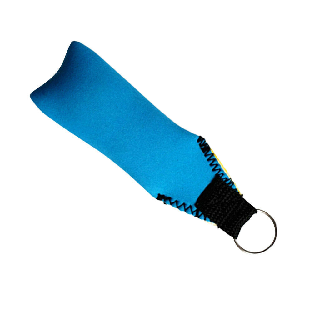 2X Rectangle Neoprene Floating Keyring for Boating Yachting Sailing Sky Blue