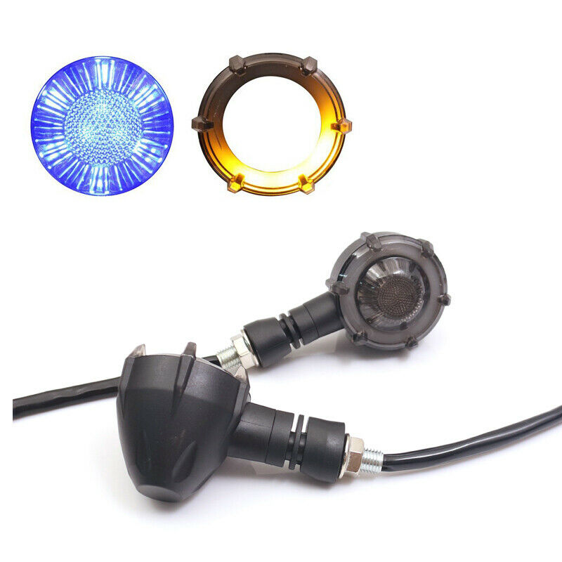 2PCS Motorcycle Daytime Turn Signal High-bright LED Light Running Lamp M10 Screw